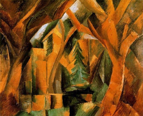 Obra: The Park at Carrières-Saint-Denis (1909, França) de Georges Braque
